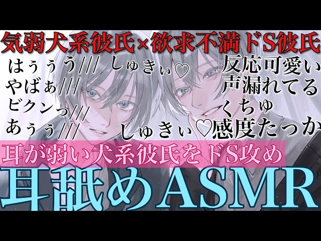 【BLボイス耳鳴めASMR】耳が弱い気弱な犬系彼氏がドS彼氏に騙されながらめちゃくちゃにされて声が漏れまくっちゃうめちゃくちゃに攻められてりねふ、めねふASMR立体音響バイノーラル録音