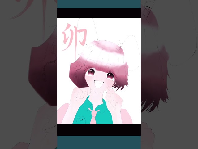 【イラストメイキング】あけましておめでとうございます🌸 #shorts #かわいい #イラスト