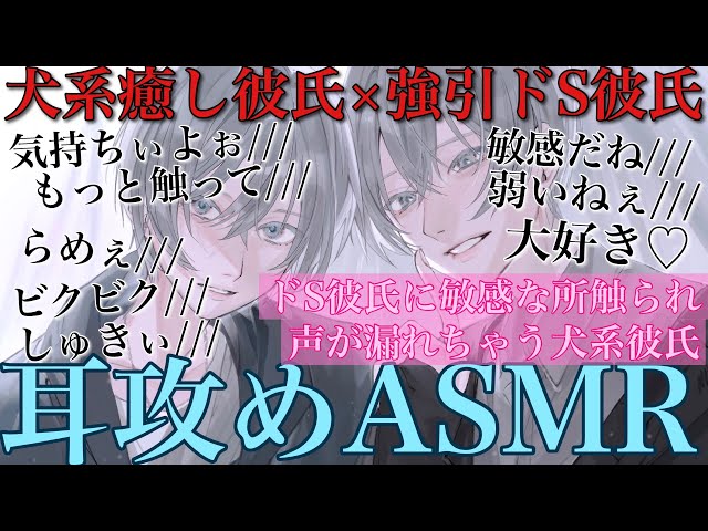 【BLボイス耳鳴めASMR】ドS彼氏にマッサージと言われ弱い所触られて声が漏れちゃって最後までされる犬系彼氏りねふ、めねふASMR立体音響バイノーラル録音