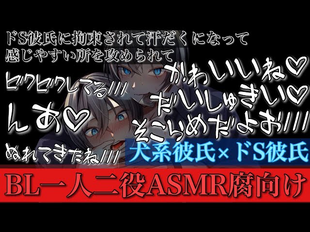 ドS彼氏に拘束されて声が我慢出来ない犬系彼氏が弱い所攻められて最後までされる【BLボイス耳鳴めASMR】りねふ、めねふASMR立体音響バイノーラル録音女性向けボイス腐女子腐男子向けボイス