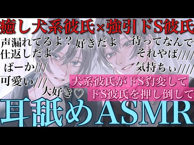 【BLボイス耳鳴めASMR】癒し系犬系彼氏がドS彼氏に耳攻めて仕返したら可愛い声が漏れて我慢出来なくなって最後までされるりねふ、めねふASMR立体音響バイノーラル録音
