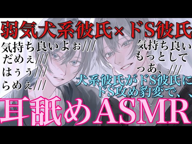 【BLボイス耳鳴めASMR】弱気犬系彼氏が頑張ってドS彼氏の弱い耳を攻めようとしたけど、、最後までされるりねふ、めねふASMR立体音響バイノーラル録音