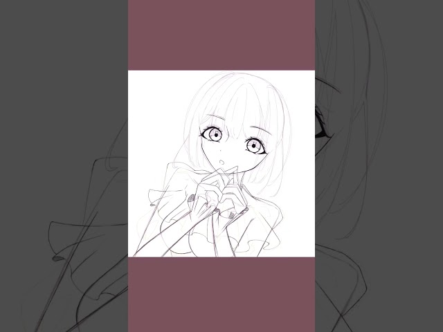 【イラストメイキング】三つ編みの可愛い女の子 #shorts #可愛い #癒し #ibispaintx