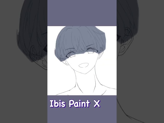 【イラストメイキング】オッドアイのかっこいい男の子 #shorts #ibispaintx
