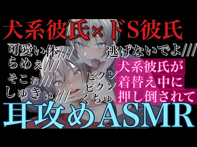 【BLボイス耳鳴めASMR】ドS彼氏に着替えを乱入され弱い耳を攻められて抵抗出来なくて最後までされるりねふ、めねふASMR立体音響バイノーラル録音