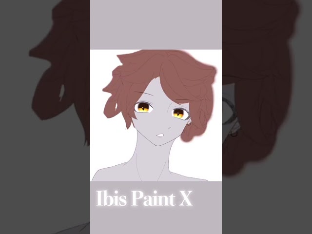 【イラストメイキング】茶髪から白髪に染めた可愛い男の子 #shorts #ibispaintx