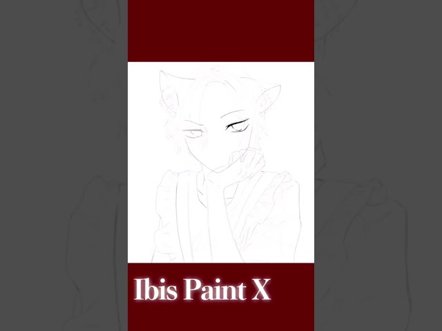 【イラストメイキング】ピンク髪の男の子が猫メイドだったら #shorts #ibispaintx #可愛い