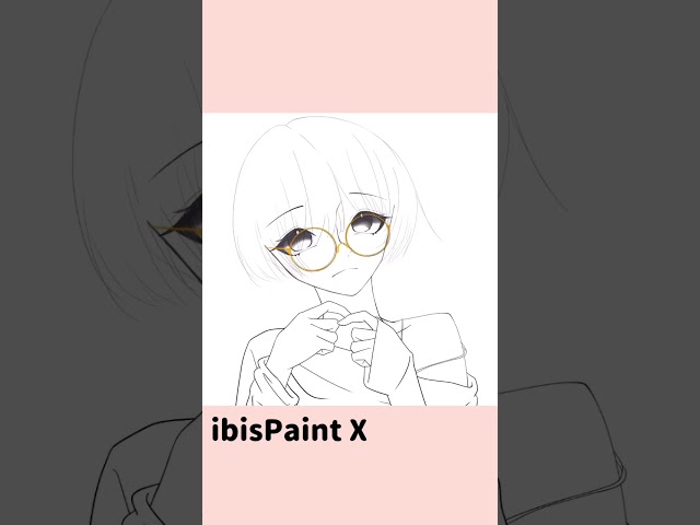 【イラストメイキング】根暗なメガネ美少女👓 #shorts #ibispaintx #イラスト